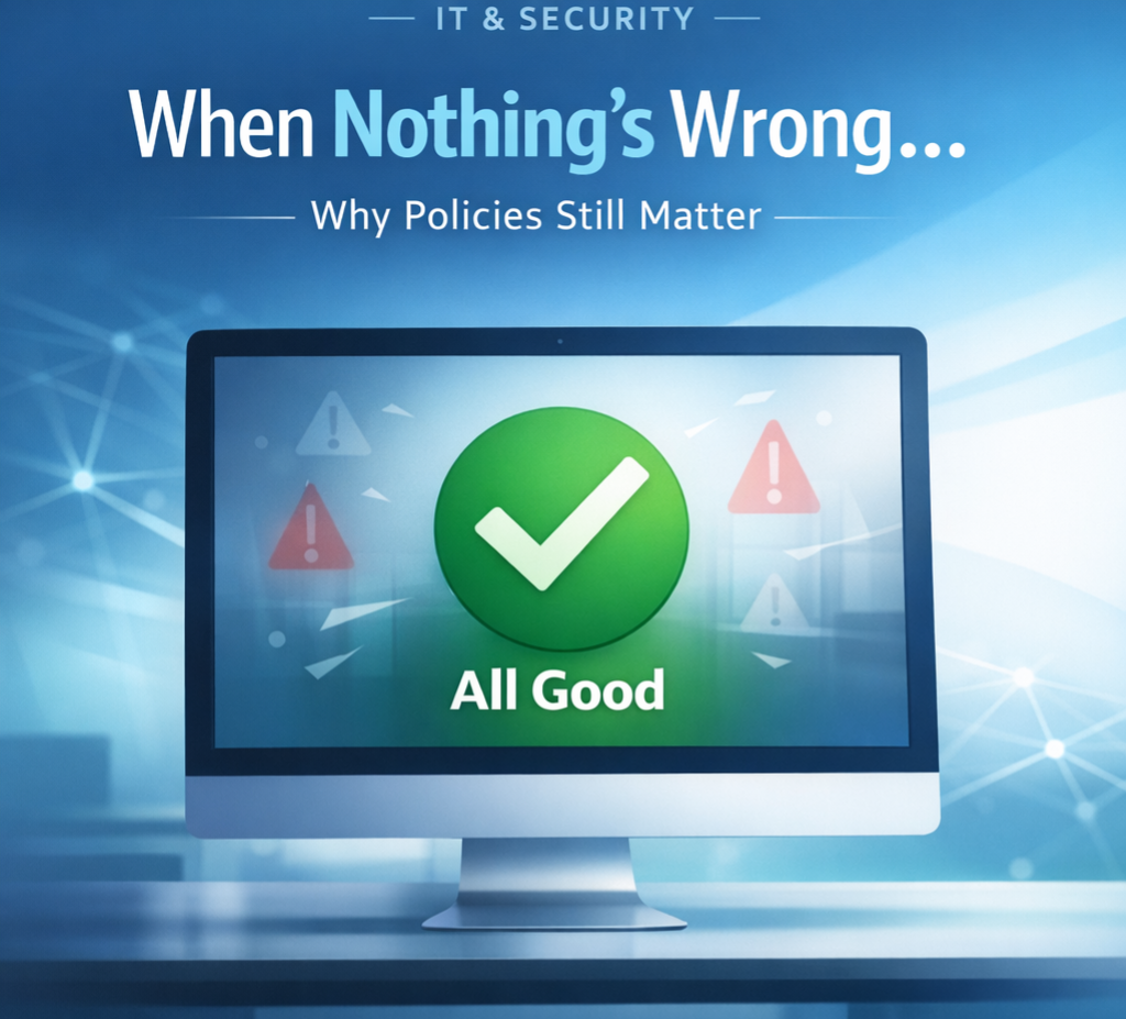 You are currently viewing Why IT & Security Policies Matter (Even When Nothing is “Wrong”)